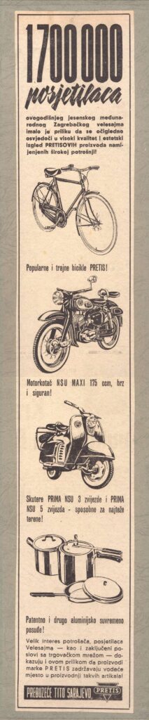 Plakat s prikazom proizvoda jugoslavenske industrije, Božidar Lapajne, 1975.