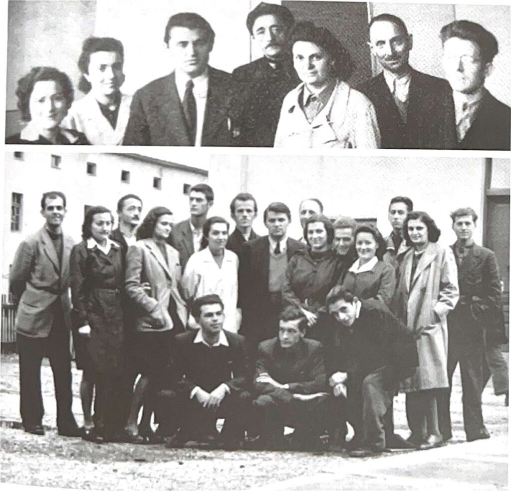 Fotografije iz 1945. godine koje prikazuju profesore i prvu generaciju učenika Državne Umjetničke škole u Sarajevu, među kojima i direktor Vojo Dimitrijević.