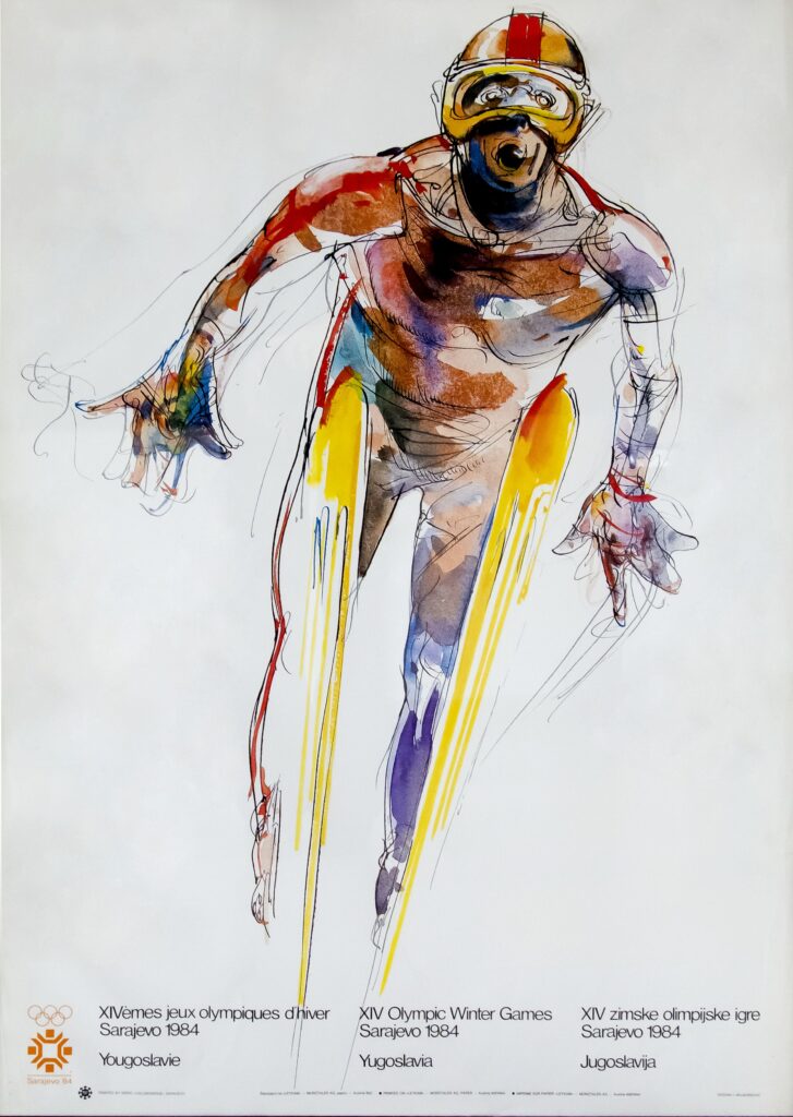 Plakati XIV Zimskih olimpijskih igara, Sarajevo 1984, autor Ismar Mujezinović.
