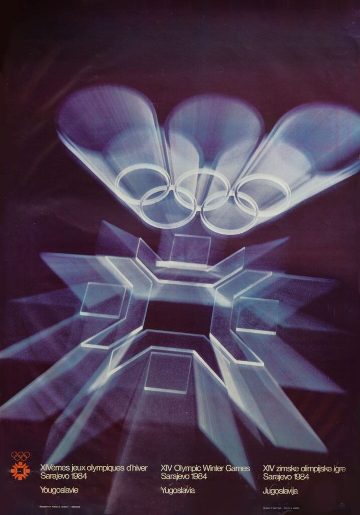 Plakati XIV Zimskih olimpijskih igara, Sarajevo 1984, autor Ismar Mujezinović.