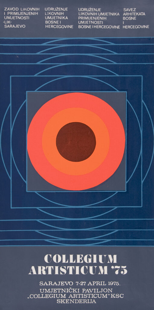Grafički dizajn plakata Collegium Artisticum ’75, djelo Fuada Hadžihalilovića