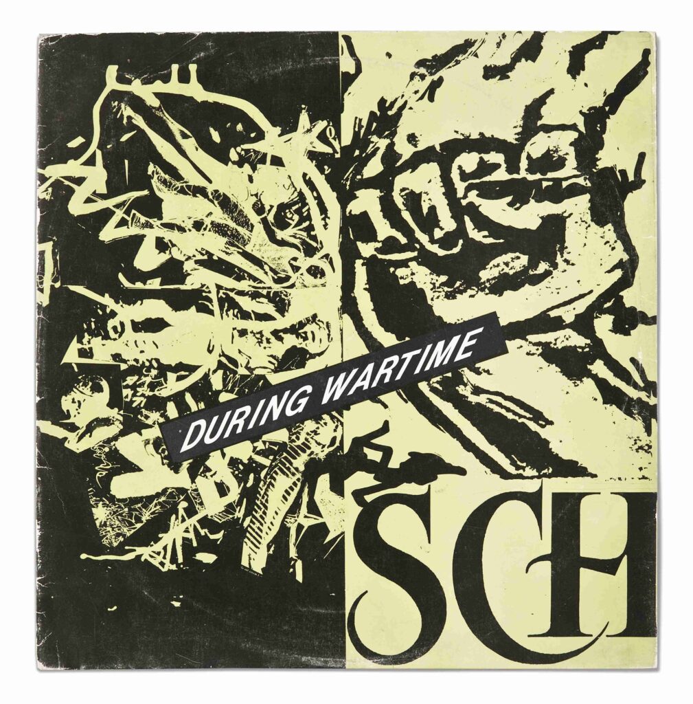 Omot albuma "During Wartime" sarajevskog benda SCH, dizajn Amre Zulfikarpašić